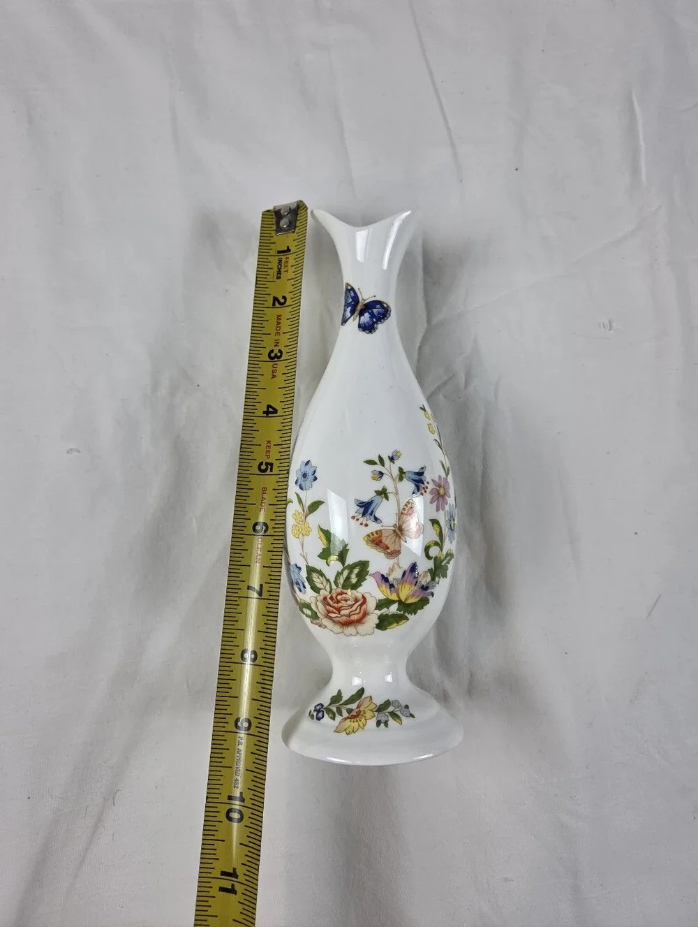 Aynsley Cottage Garden Floral Bone China Vase 9